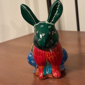 Mexican Talavera Pottery Bunny Rabbit Figurine/Decor